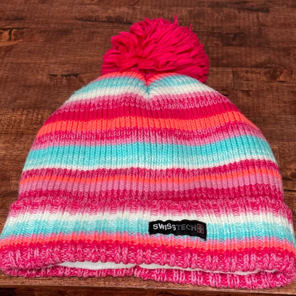 Swiss Tech Pink Beanie Winter Hat